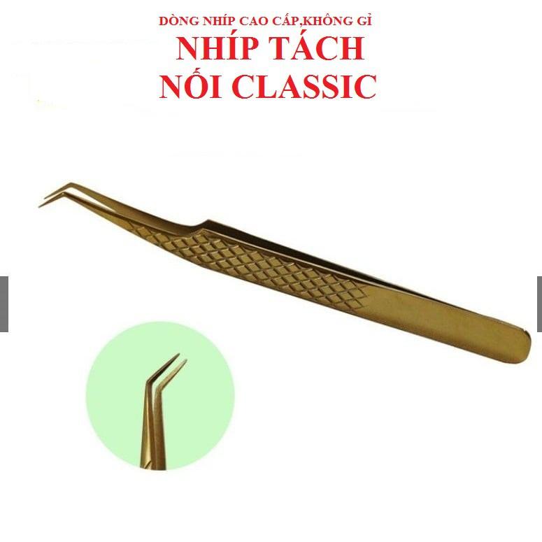 Nhíp tách, nối mi classic vàng pakistan cao cấp dành cho thợ nối mi chuyên nghiệp, làm từ thép không gỉ