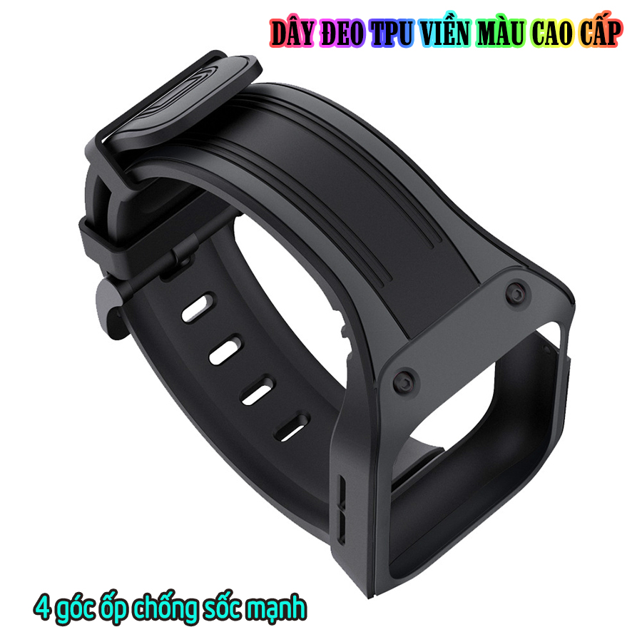 Dây Đeo liền ốp dành cho Apple Watch 7/6/5/4/3/2/1 size 38/40/41/42/44/45mm TPU chống sốc viền màu - nhiều màu