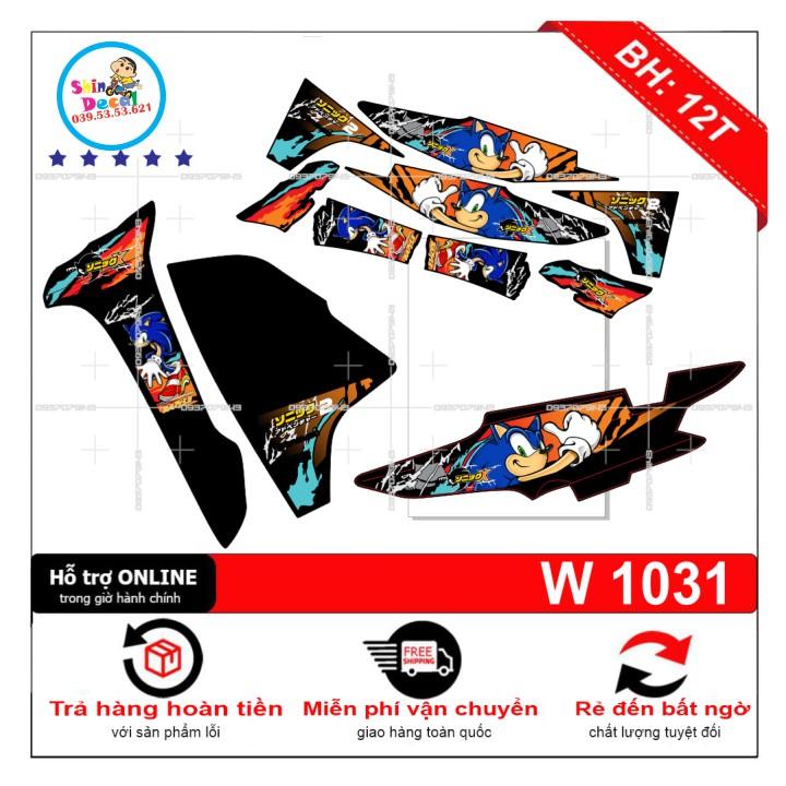 Tem xe wave a 110 sonic dán xe đen