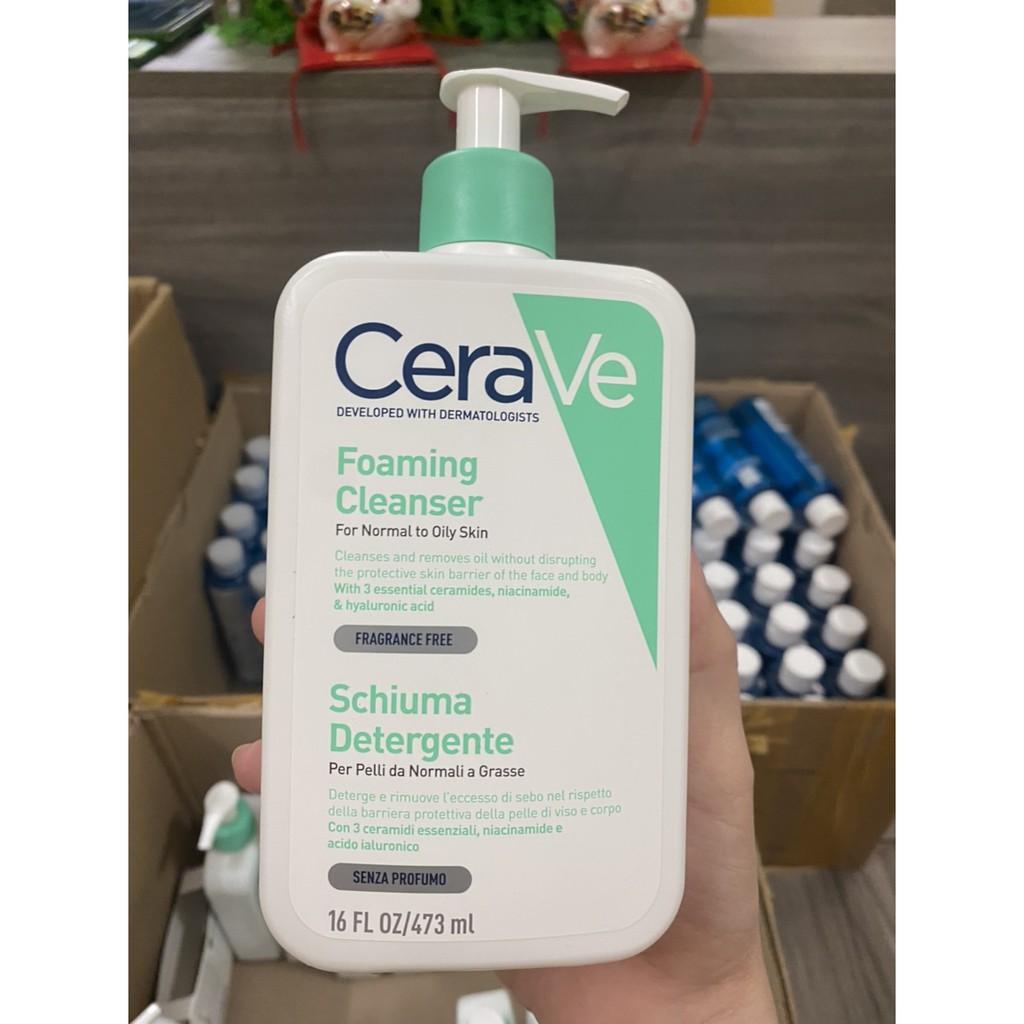 Sữa Rửa Mặt Cho Da Dầu Cerave Foaming Facial Cleanser For Normal To Oily Skin 476ml - Hee's Beauty