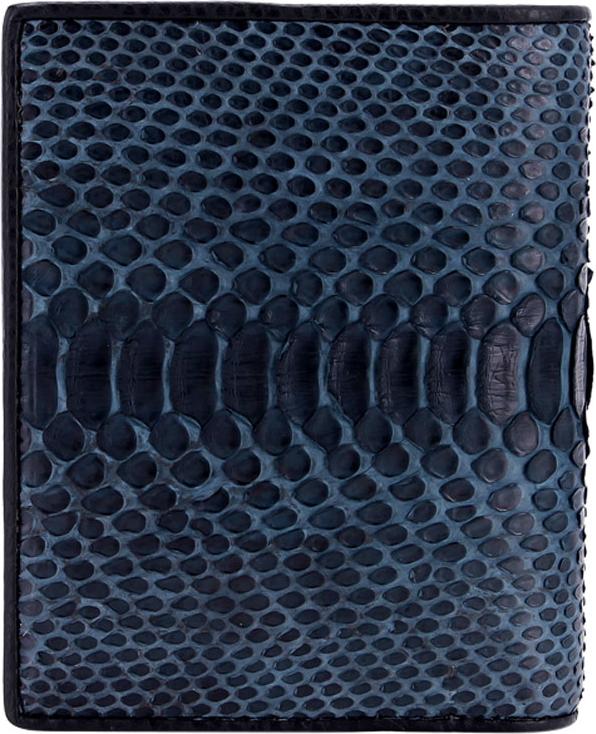 Ví Nam Da Trăn Kiểu Đứng Huy Hoàng HT2310 (12.5 x 10 cm) - Xanh Đậm