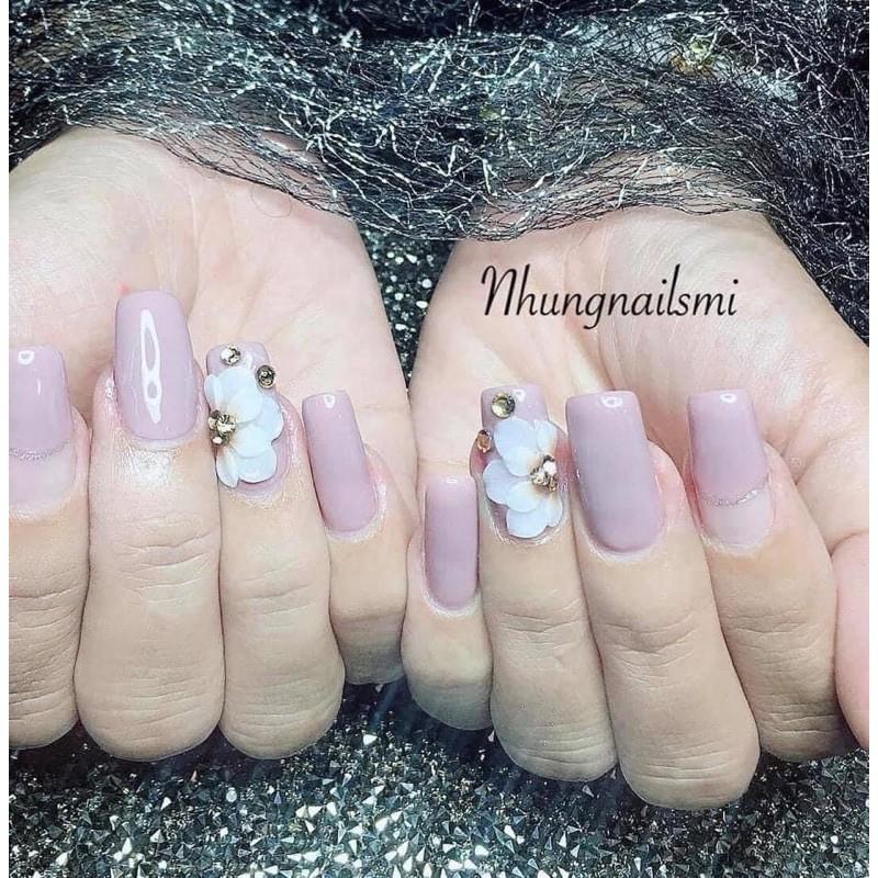 Hoa Bột nail” sét 10 bông cúc đính đá”