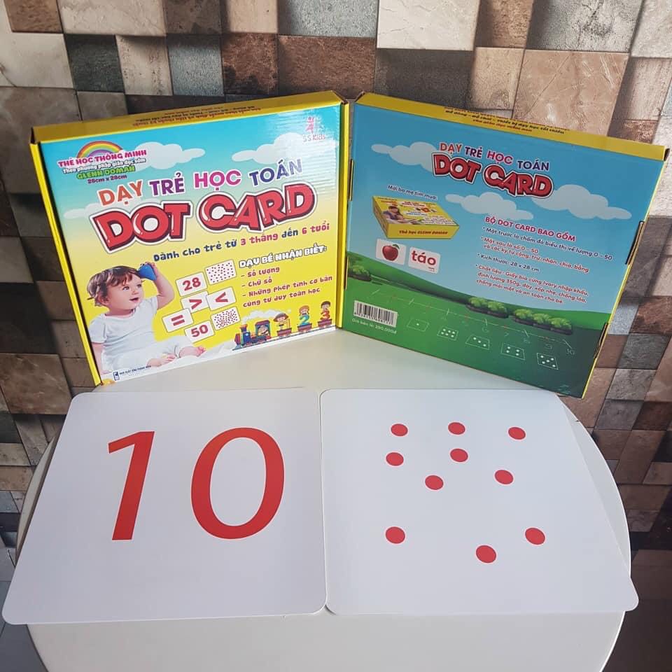 Thẻ Học Thông Minh Cho Bé, Flashcard Dot Card Khổ Lớn 21x21cm, Đồ Chơi Giáo Dục Sớm Cho Bé