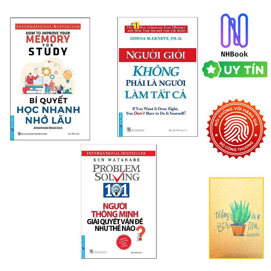Combo Người Thông Minh Giải Quyết Vấn Đề Như Thế Nào Người Giỏi Không Phải Là Người Làm Tất Cả Và Bí Quyết Học Nhanh Nhớ Lâu Tặng Sổ Tay Xương Rồng