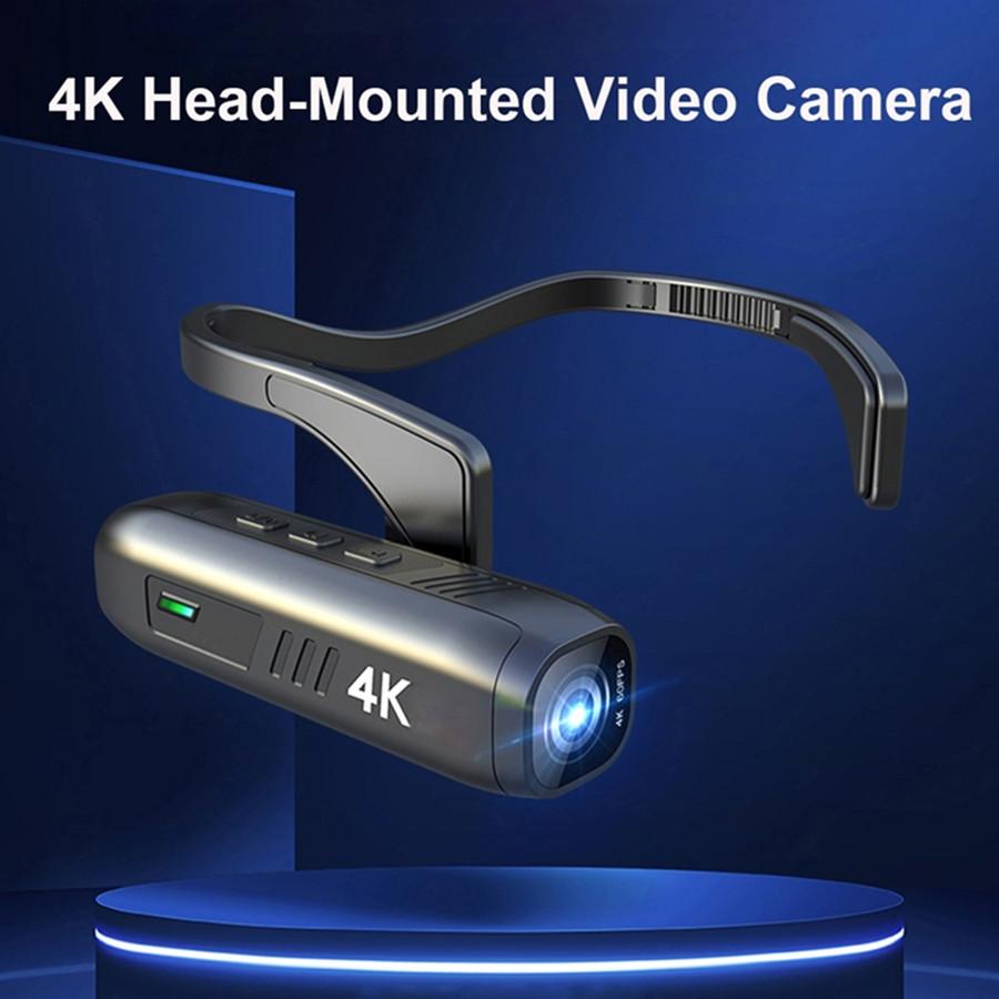 Wifi Headset 4K Camera Sport Action Camera mini wearable camera support APP wifi build-in 2200mAh battery 7 hour video recording