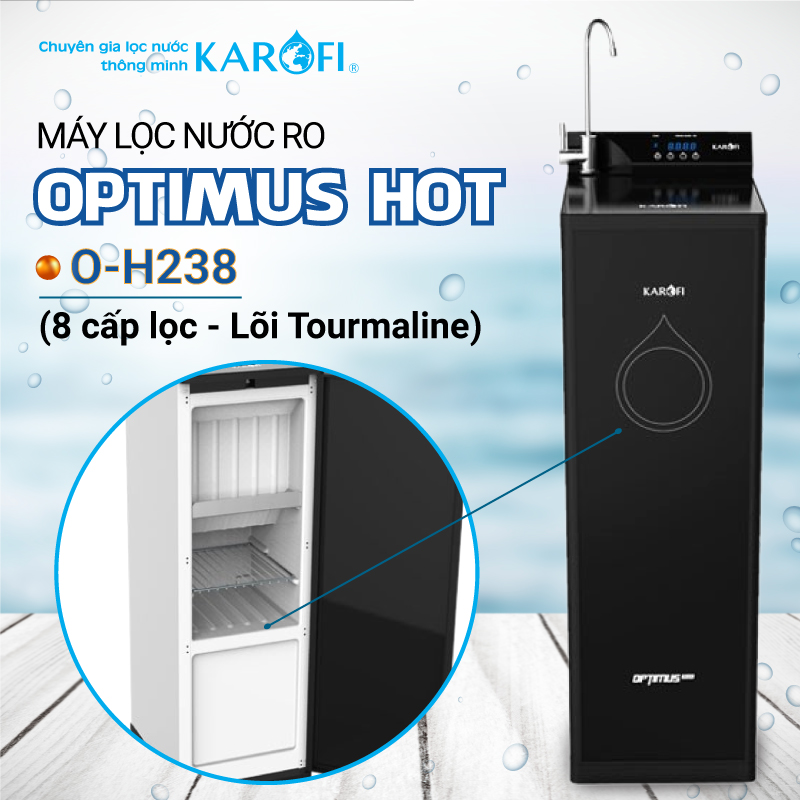 Máy lọc nước Karofi OPTIMUS HOT+ O-H238 - hàng chính hãng