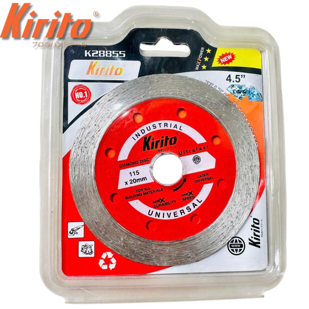 LƯỠI CẮT GẠCH LIỀN KIRITO - đường kính 115mm - Lưỡi phủ kim cương công nghệ laser hiện đại