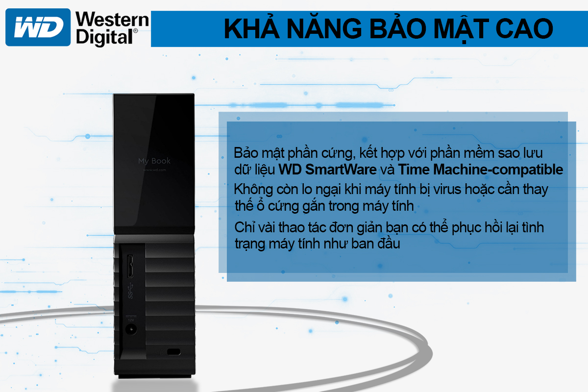 Ổ Cứng Di Động WD My Book 4TB 3.5 USB 3.0 - WDBBGB0040HBK-SESN - Hàng chính hãng