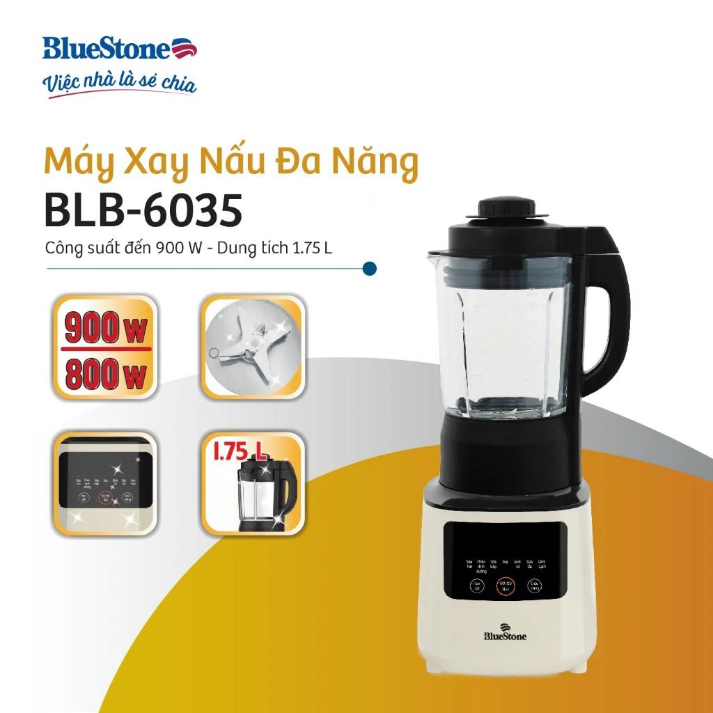 Máy Xay Nấu Đa Năng Bluestone BLB-6035, Cối Thủy Tinh 5 Lớp 1.75Lit - Lưỡi Dao 8 Cánh , Hàng Chính Hãng