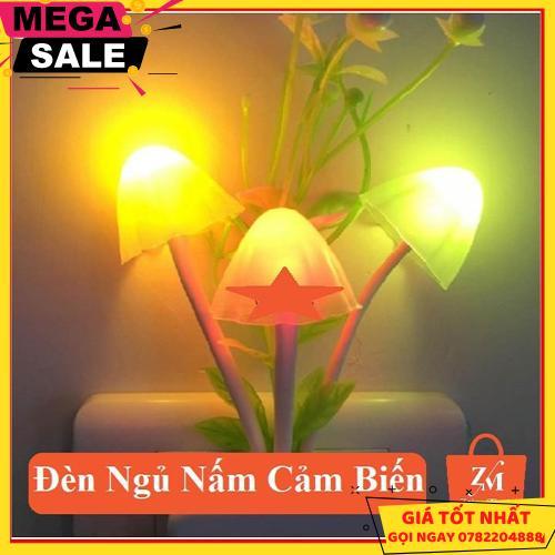 Đèn Ngủ Hình Nấm Cảm Biến Ánh Sáng Tự Động - Giao Hàng Toàn Quốc