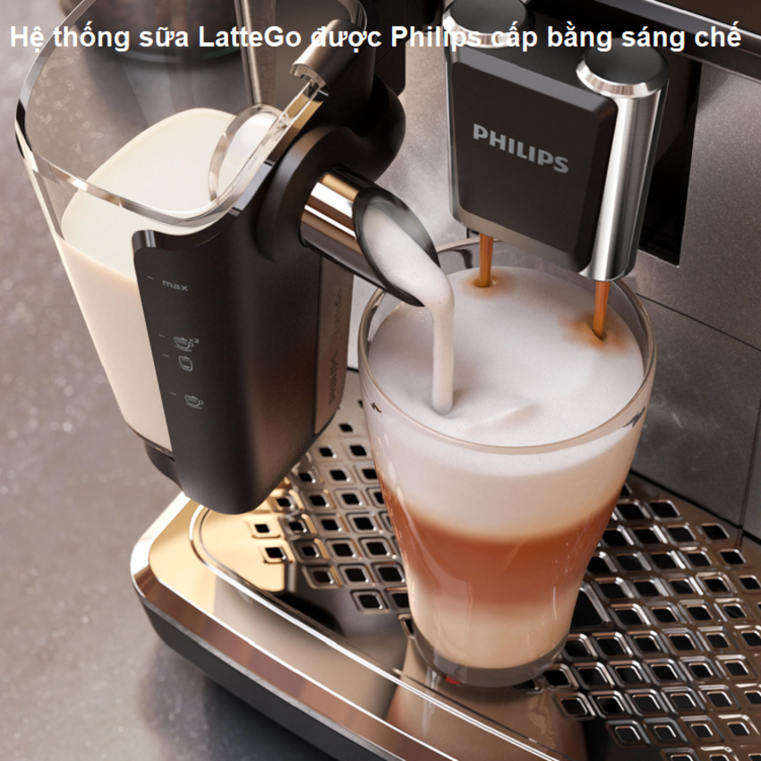 HÀNG CHÍNH HÃNG - Máy pha cà phê tự động Serial 3300 Espresso, Americano, Capuccino, Latte. Thương hiệu Hà Lan cao cấp Philips - EP3341