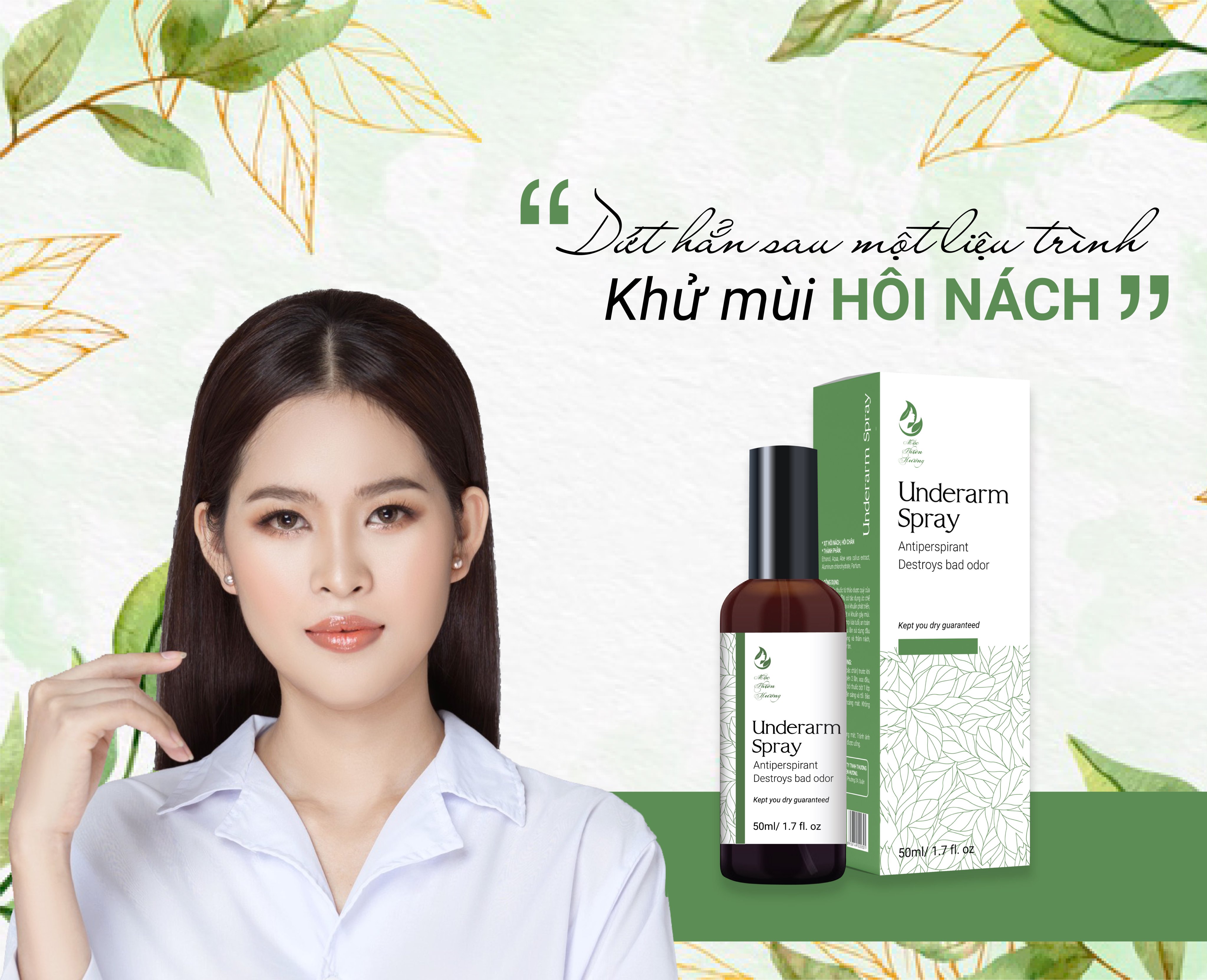 Xịt Khử Mùi Hôi Cơ Thể Underarm Spray 50ml - Mộc Thiên Hương