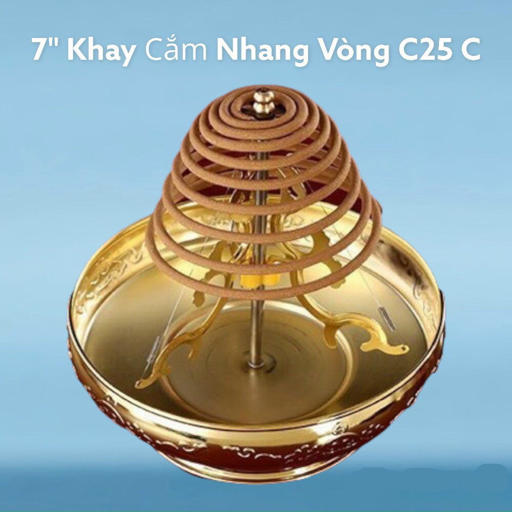 ĐẾ CẮM NHANG KHOANH,NHANG VÒNG INOX CAO 19CM