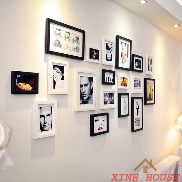 Bộ Khung Ảnh Treo Tường Phòng Khách KA1401 - Hỗ Trợ In Ảnh Bộ Khung Ảnh Treo Tường Quán Cafe, Trà Sữa KA18