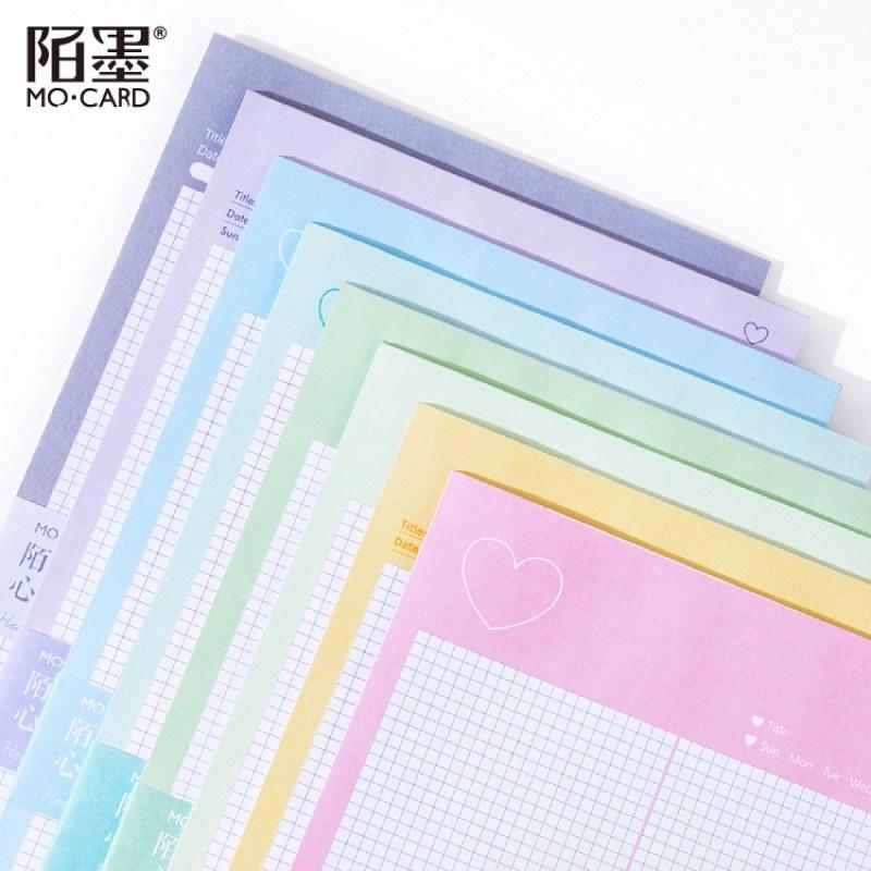 Tập giấy take note size B5 mỗi tập 30 tờ 5 mẫu giấy dùng để ghi chép hoặc refill sổ binder DIY