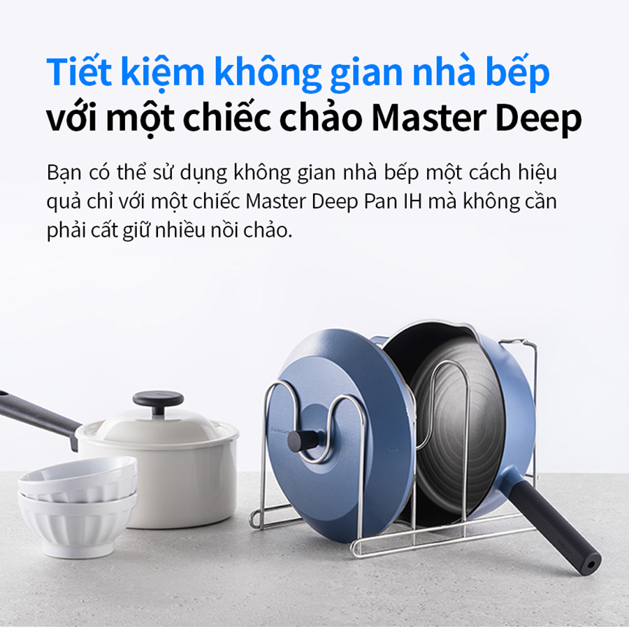 Chảo Master Deep LocknLock + nắp 24cm LMD1245-VN-4-AL