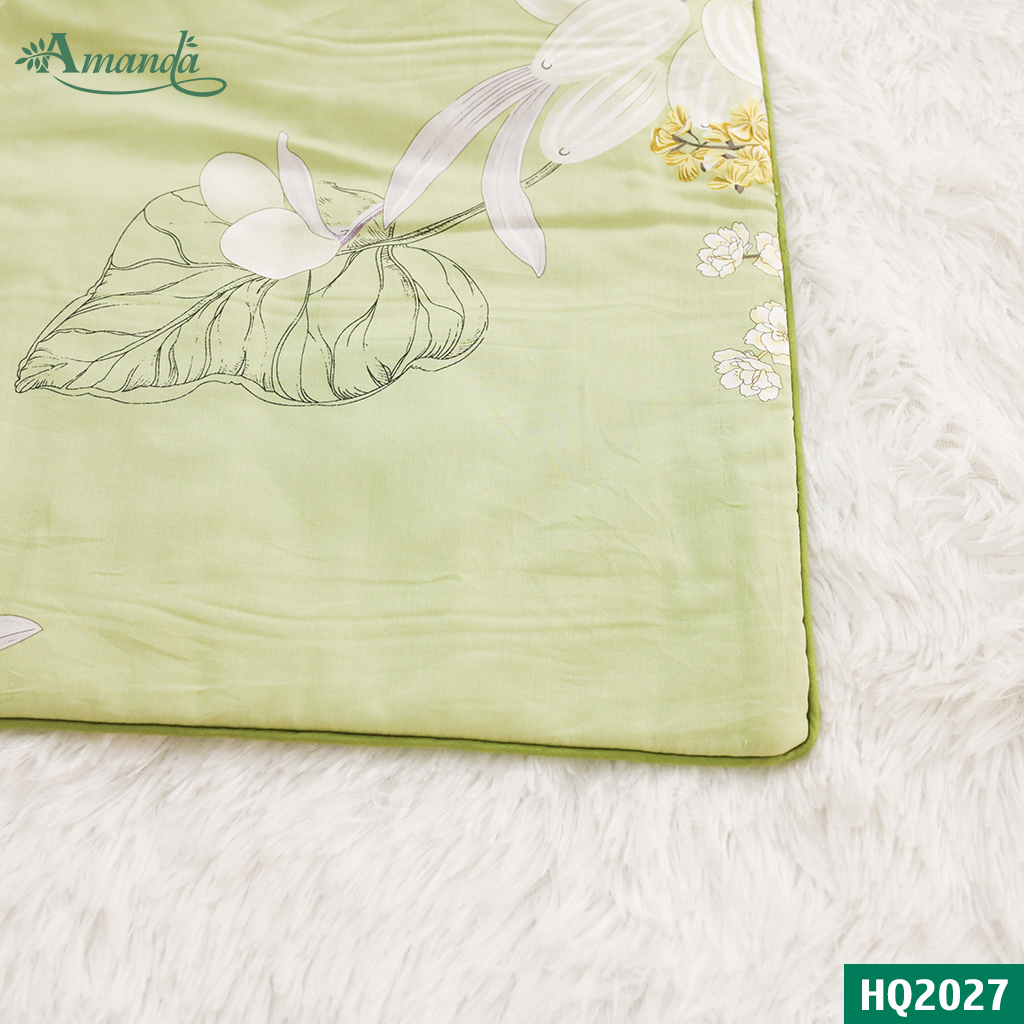 Vỏ Gối Nằm Amanda HQ2027, chất liệu cotton lụa satin Hàn Quốc mềm mịn thoáng mát êm ái cho người dùng