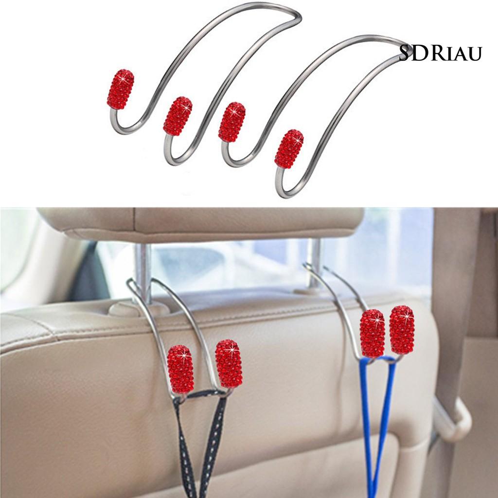 Bộ 2 Móc Treo Đồ Gắn Sau Ghế Xe Hơi Bằng Thép Không Gỉ