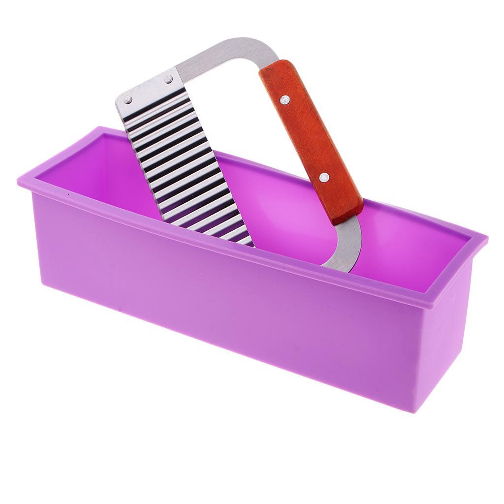 2x Rectangular Cavity Silicone Soap Loaf Cutter Cutting Tool