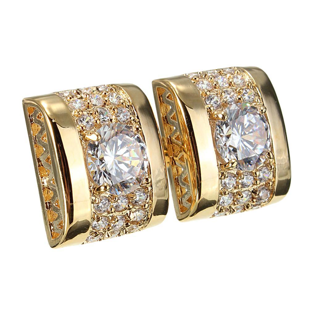 Unique Mens Brass Rectangle Formal Party Shirt Cuff Links Fashion Male Gift