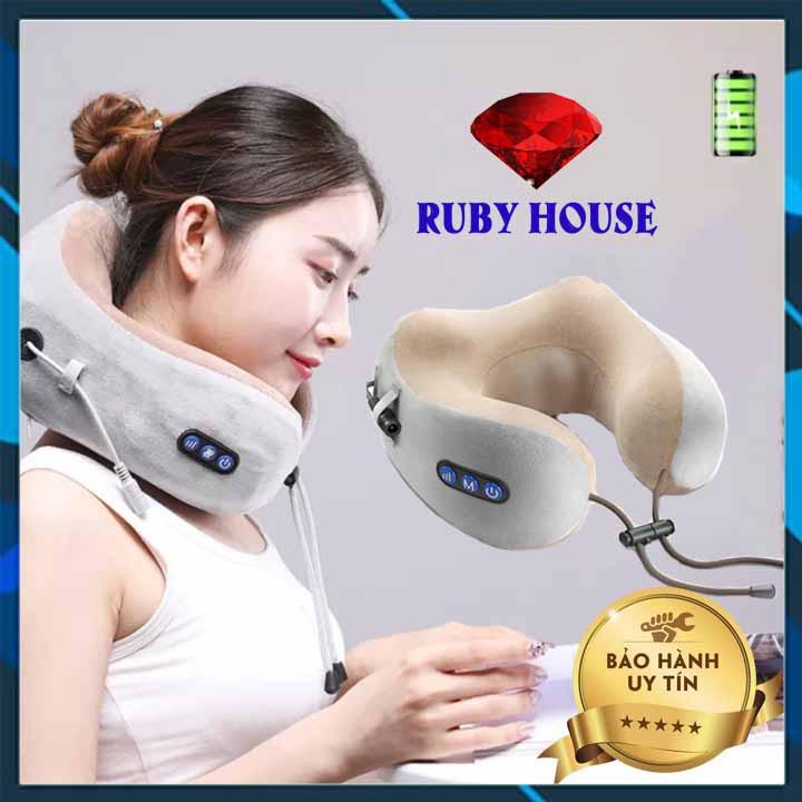 Gối massage cổ chữ U, gối massage cổ vai gáy cực hiệu quả-Ruby House