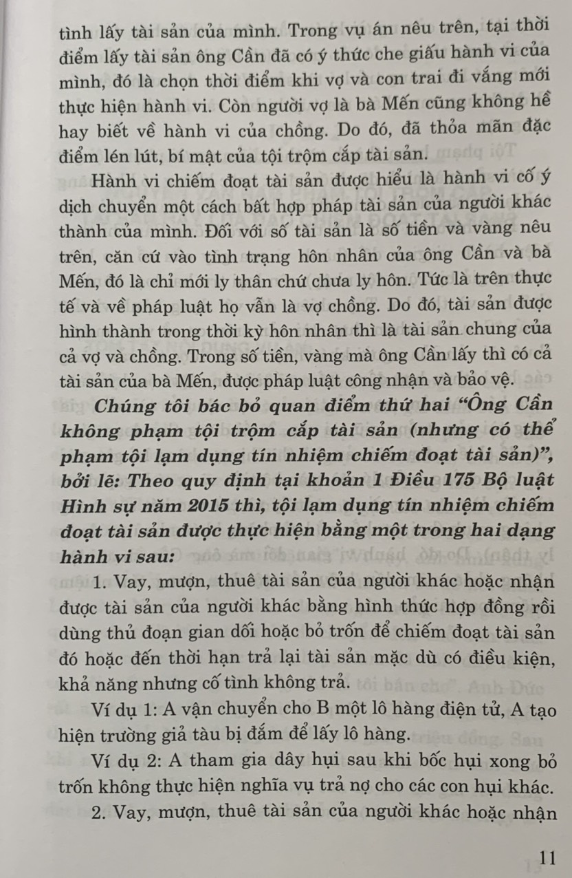Bình luận án hình sự phức tạp, có nhiều quan điểm khác nhau trong quá trình tiến hành tố tụng và một số án lệ, quyết định giám đốc thẩm