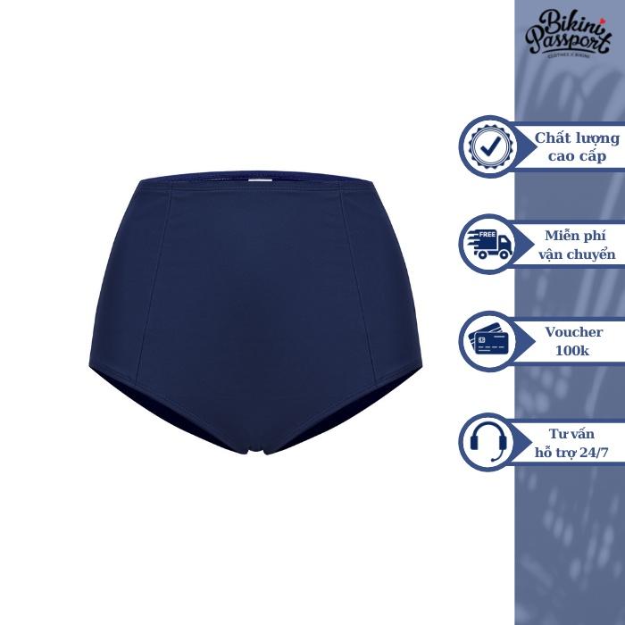 Quần bơi Nữ BIKINI PASSPORT kiểu lưng cao- màu Xanh navy - BS129_NV