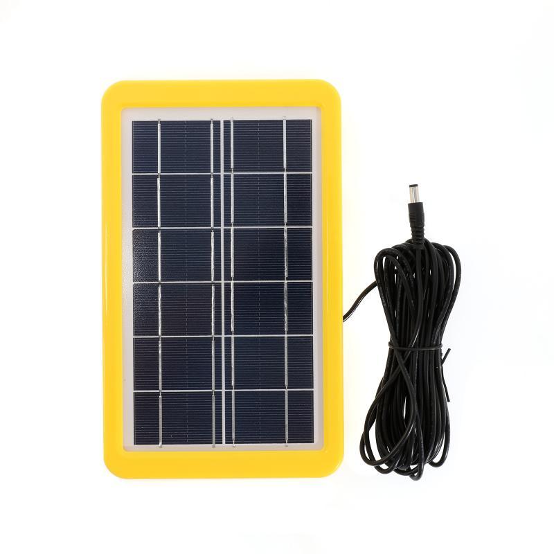 3W Tấm Pin Năng Lượng Mặt Trời Khẩn Cấp Bộ Máy Phát Điện Năng Lượng Mặt Trời 4 Đầu Cáp Sạc USB Với 2 Bóng Đèn LED Cho Cắm Trại Ngoài Trời