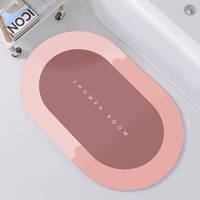 Thảm lót sàn nhà tắm siêu thấm - Thảm chùi chân Home chống trượt nhanh khô- Thảm chân Silicon decor nhà siêu mịn