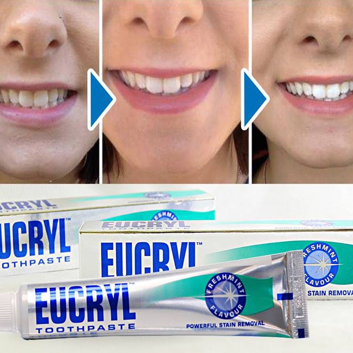 Kem Đánh Răng Trắng Răng Eucryl Tooth Paste - 2 Tuýt x 62g Nhập Khẩu Anh