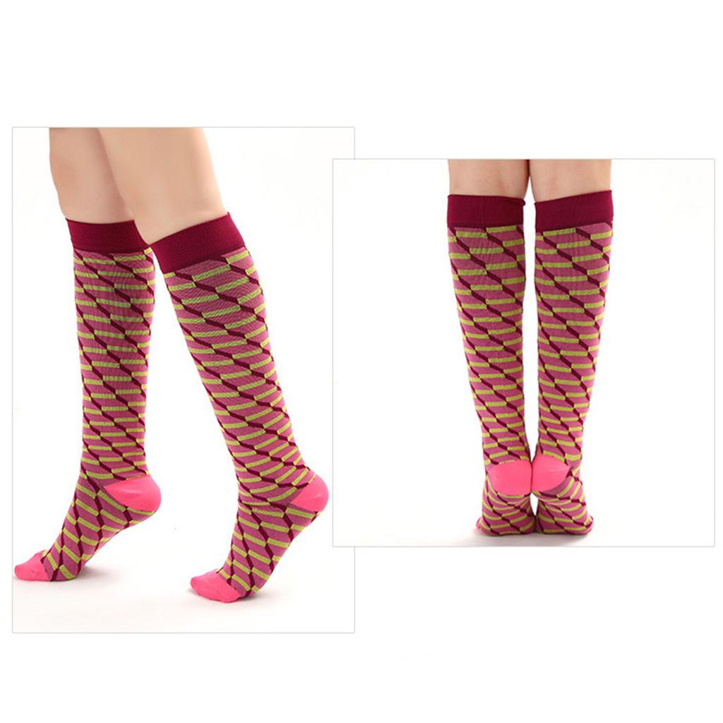1 Pair Women Running Sports Leg Support Sleeves Compression Socks M S 01