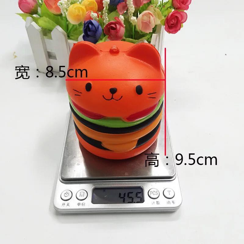 bánh humberger mèo squishy nhiều màu