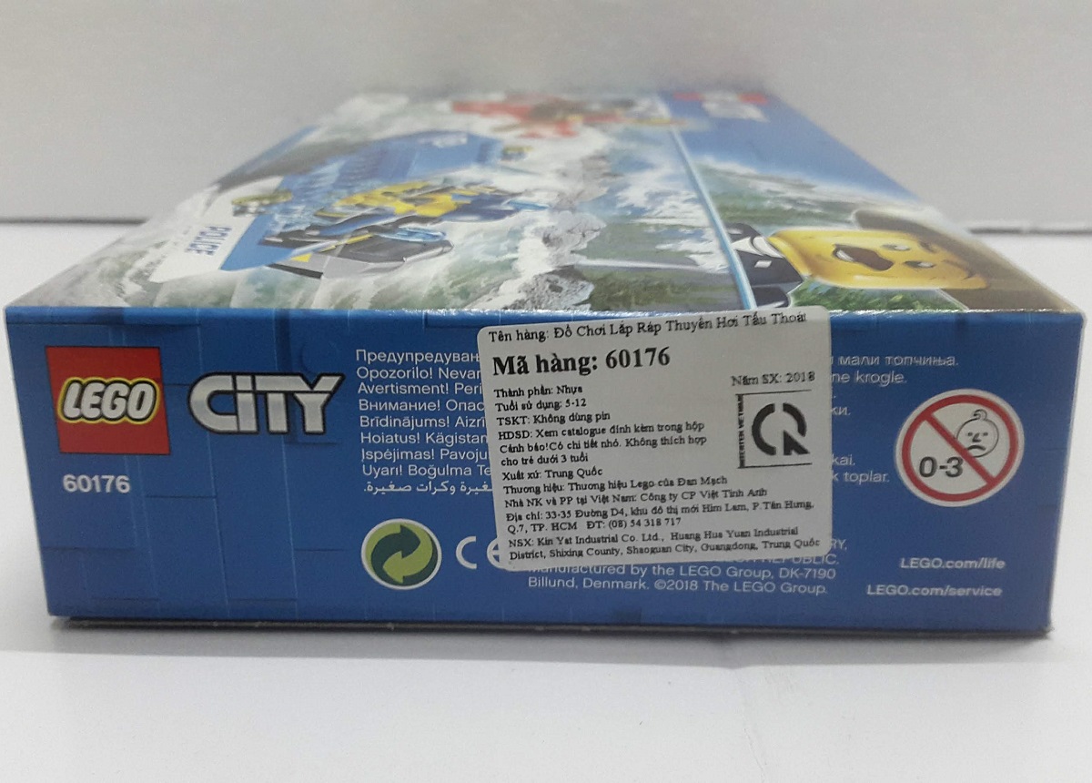 Thuyền Hơi Tẩu Thoát LEGO City 60176 (126 Chi Tiết)