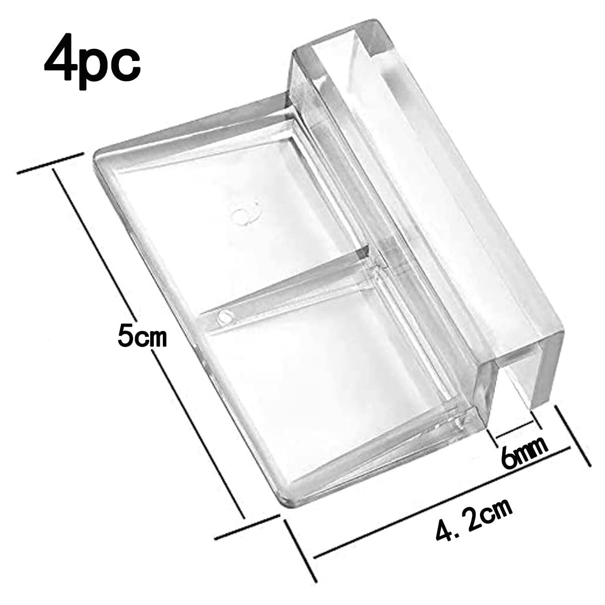Các clip bảo vệ thủy tinh thủy tinh, các clip hỗ trợ hồ cá, hỗ trợ acrylic, bể chứa bể bể chứa cho bể cá , 4 pc