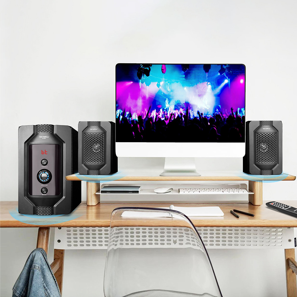 [Hàng chính hãng] Loa vi tính 2.1 kênh SoundMax A-927 | Loa bluetooth SoundMax A927 | Có remote - Loa Nghe Nhạc - Hàng Chính Hãng
