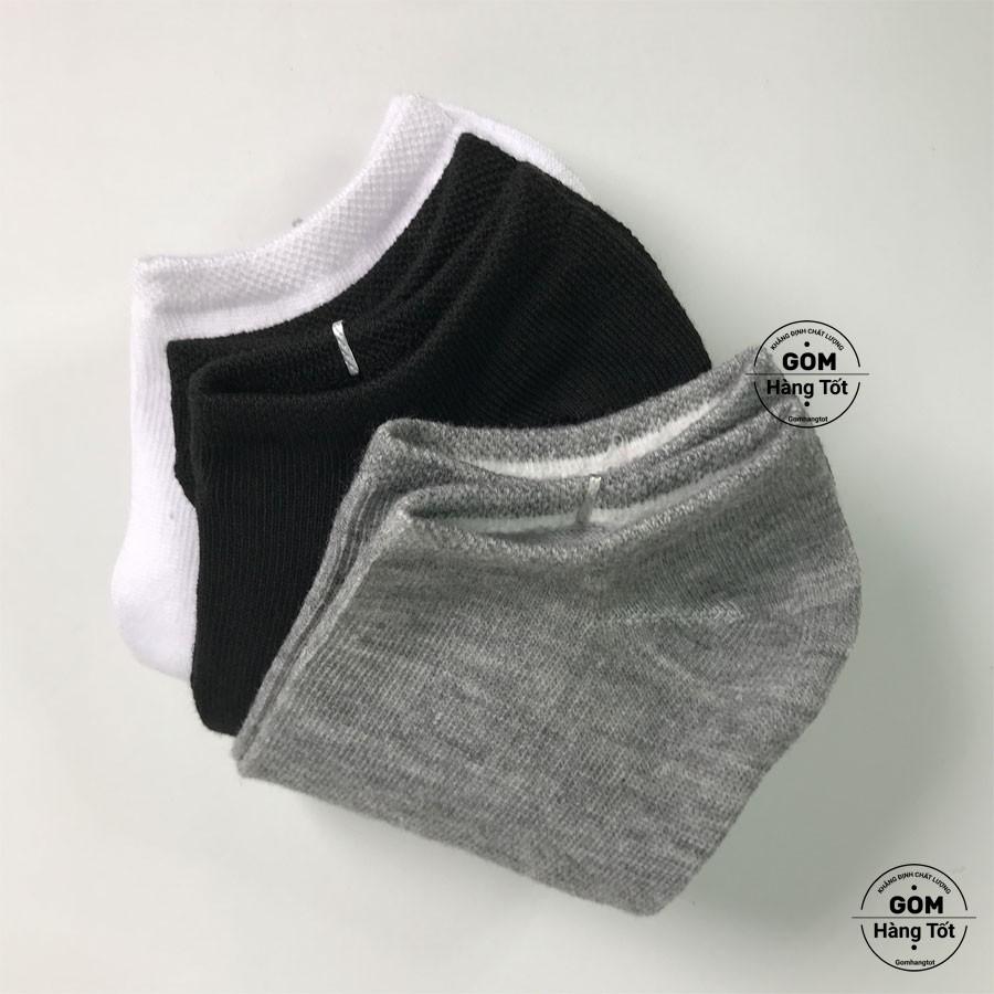 Tất Trơn Cổ Ngắn Nam Nữ GOMTAT, Vớ Cổ Ngắn Unisex Trơn Màu Vải Cotton Chuẩn Xuất Nhật - TRONNGAN-VNXK