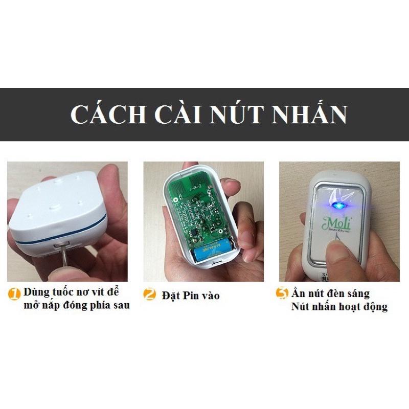 Bộ 1 chuông cửa không dây 2 nút bấm MOLI.