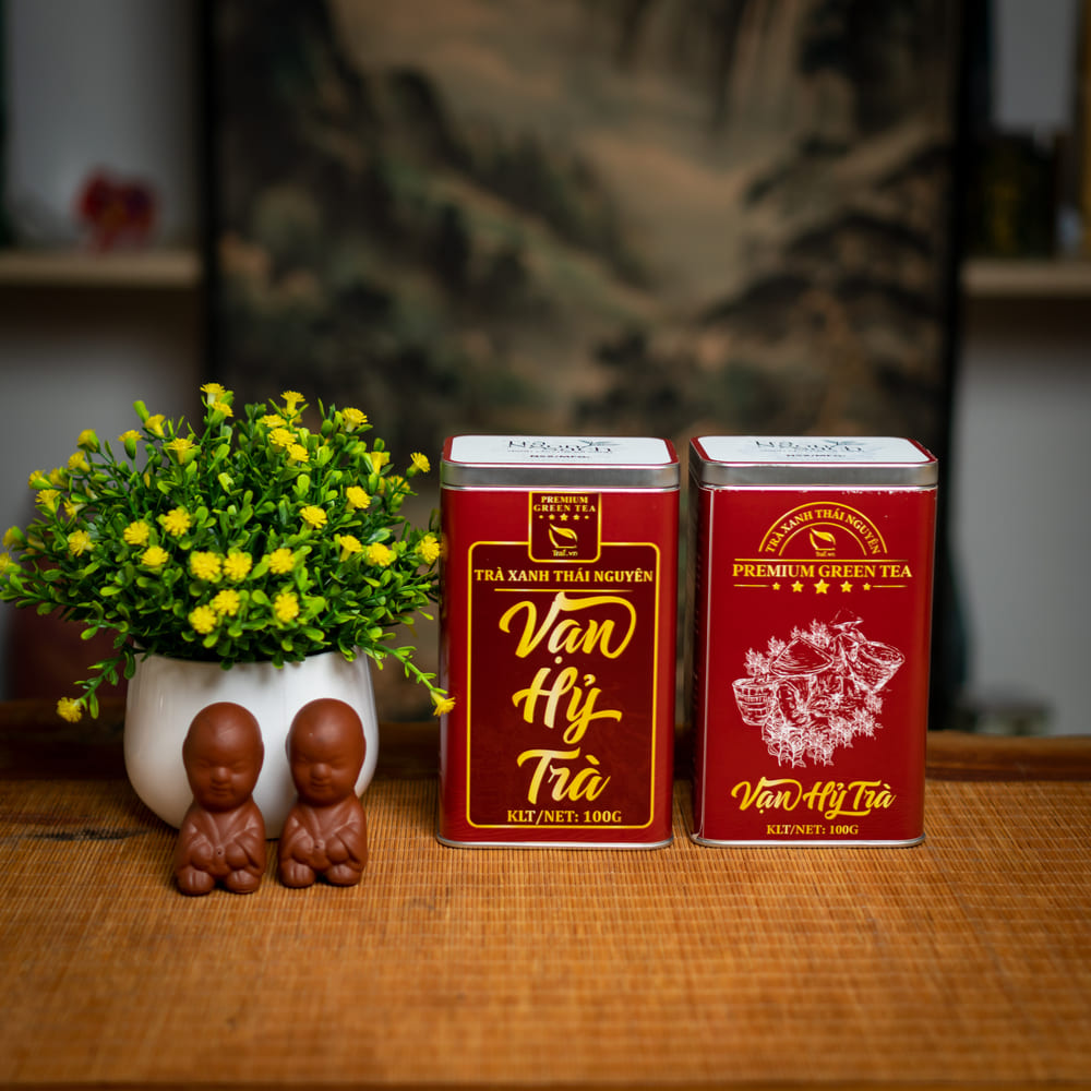Trà Đinh nõn cao cấp Vạn Hỷ Trà , dạng hộp thiếc 100gram