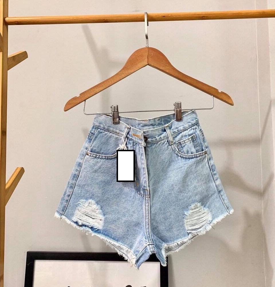 Quần short nữ lưng cao Julido S20 chất jean, một màu, ba kích thước thời trang trẻ trung