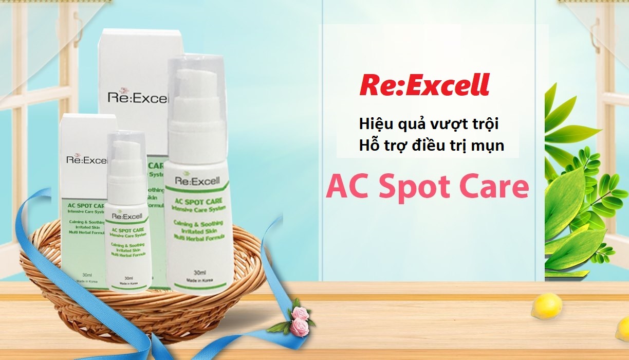 Gel hỗ trợ trị mụn Re:Excell AC Spot Care xuất xứ Hàn Quốc nhập khẩu chính ngạch và phân phối độc quyền