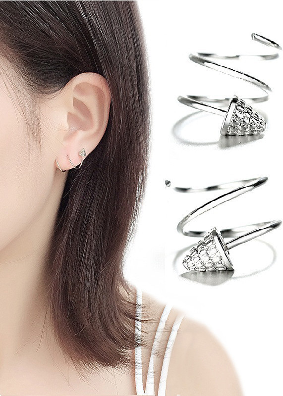 Bông tai lò xo khuyên tai lò xo mũi nhọn cực cool
