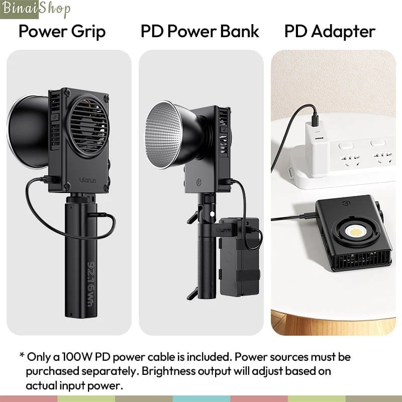 Ulanzi C01 – Đèn COB Mini100W, Chuẩn Màu CRI96+, Sạc Type-C PD 100W Tiện Lợi Cho Quay Phim, Livestream Và Chụp Sản Phẩm Chuyên Nghiệp - Hàng chính hãng