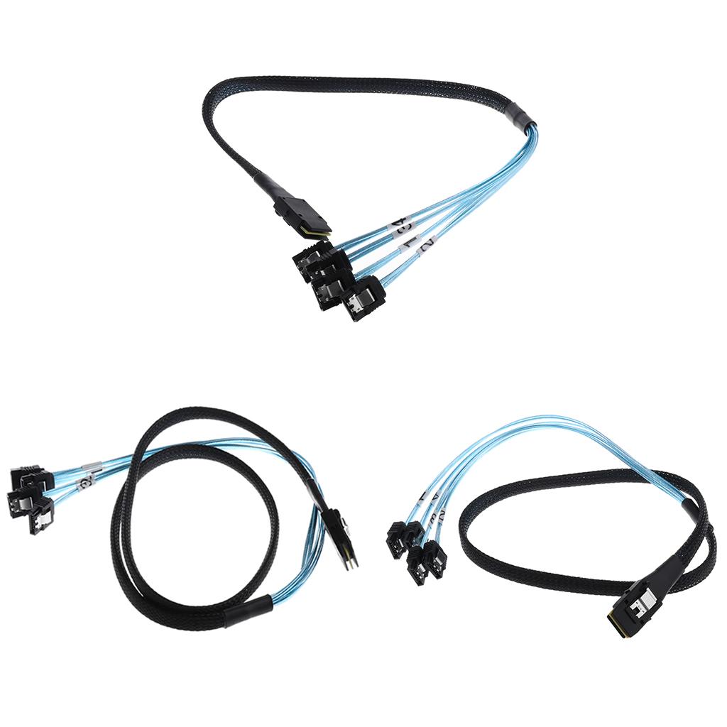 Mini SAS 36P SFF-8087 To 4 SATA 7Pin Hard Disk Cable Splitter Cord