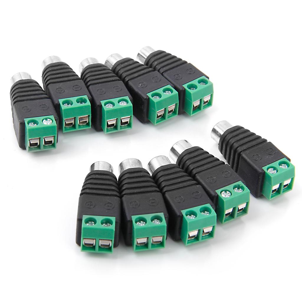10 X RCA Male Connector