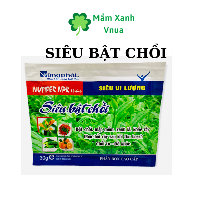 Phân Bón Siêu Bật Chồi - Siêu Vi Lượng - Gói 30Gr - Giúp Cây Đâm Nhiều Chồi Khỏe