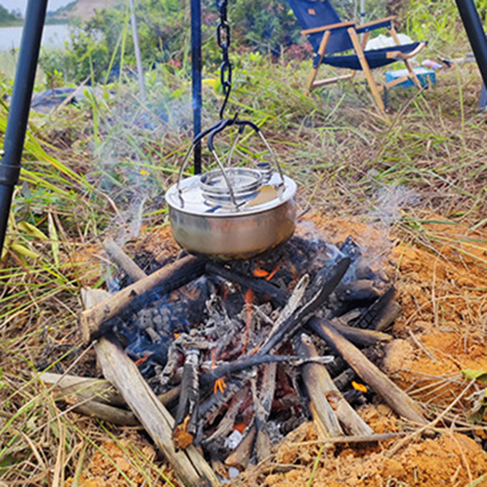 1.5L Camping Tea Kettle Campfire Kettle Tea Pot Water Kettle for Backpacking