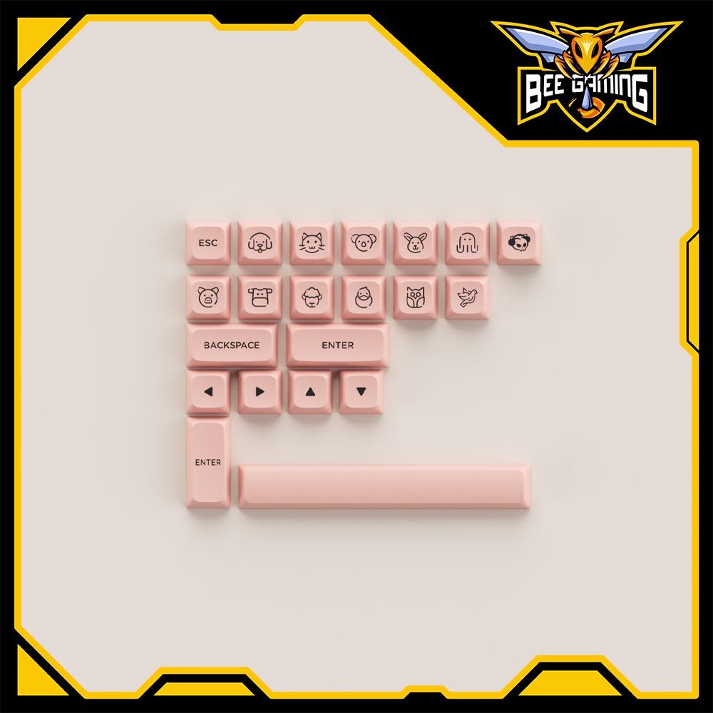 Bộ keycap chính hãng AKKO - Black Pink (PBT Double Shot / ASA-Low Profile / 155 nút)