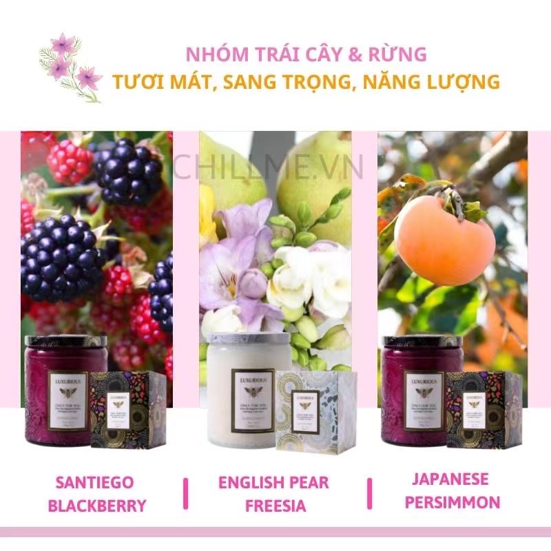 Nến Thơm Phòng Thư Giãn - Nến Thơm Tinh Dầu HŨ LỚN - Nến thơm không khói từ sáp đậu nành, giảm stress dễ ngủ