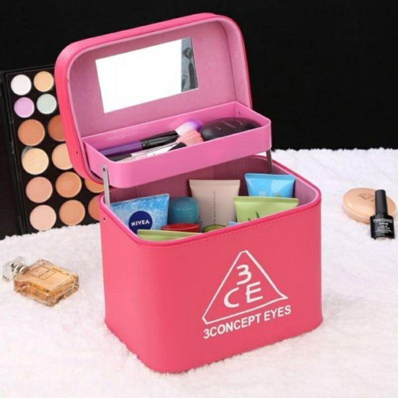 Cốp đựng đồ nối mi ,đồ trang điểm 2 tầng 3CE siêu xinh