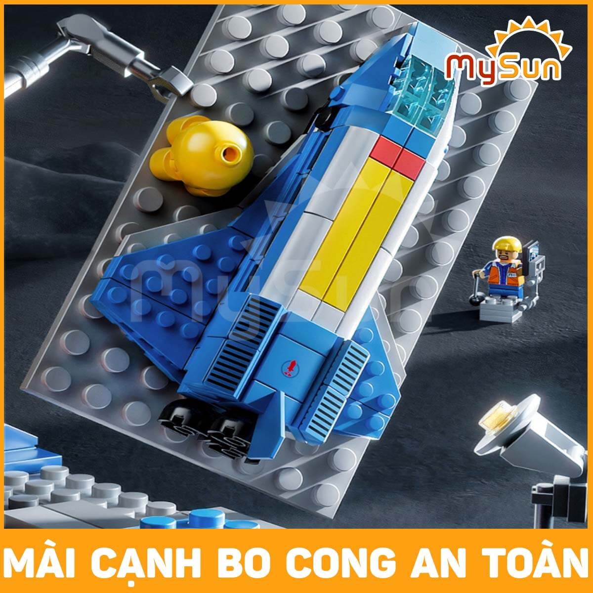 Bộ đồ chơi lắp ráp ghép mô hình tàu con thoi, tên lửa vũ trụ cho bé MySun